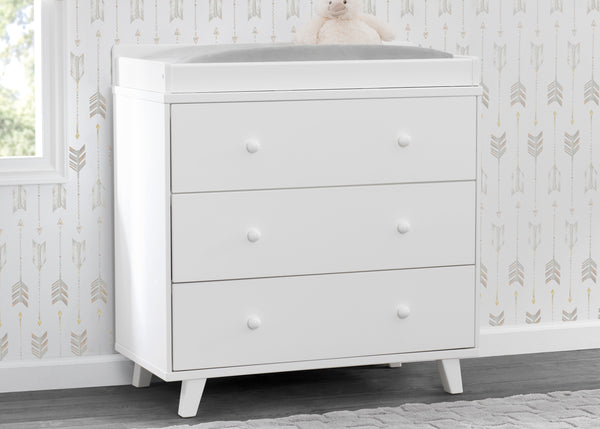 Ava Drawer Dresser with Changing Top and Interlocking Drawers