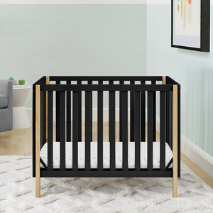 Ebony with Natural (1482) 100-Gio Mini Crib with 2.75-Inch Mattress