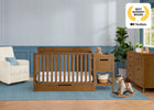 Chestnut (836) 17-Maya 5-in-1 Convertible Crib and Changer with Storage