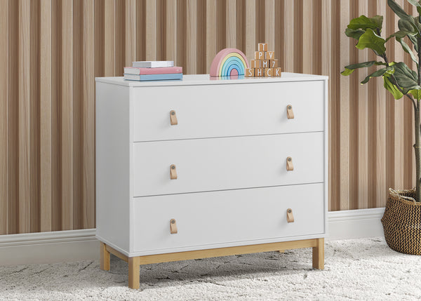 babyGap by Delta Children Legacy 3 Drawer Dresser with Leather Pulls and Interlocking Drawers - Navy/Natural babyGap by Delta Children Legacy 3 Drawer Dresser with Leather Pulls and Interlocking Drawers - Navy/Natural