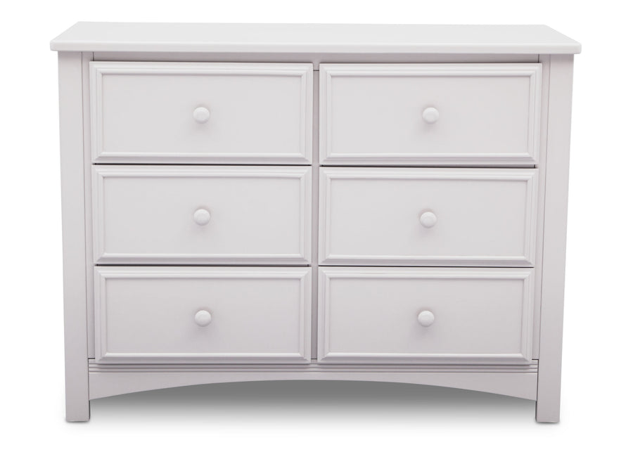 Bianca White (130) 2-Summit 6 Drawer Dresser with Interlocking Drawers