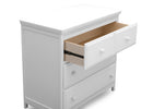 Bianca White (130) 16-Emerson 3 Drawer Dresser with Changing Top and Interlocking Drawers