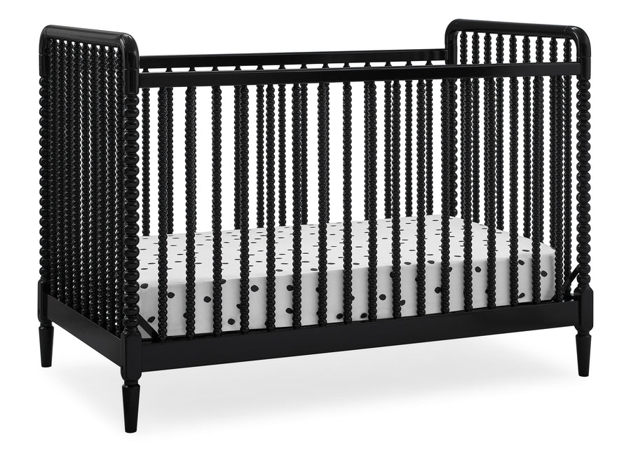 Black (001) 11-Saint 4-in-1 Convertible Crib