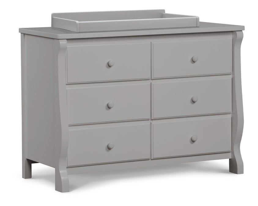 Grey (026) 5-Canton / Eclipse 6 Drawer Dresser with Interlocking Drawers