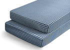 Navy Gingham (3220) 5-Blue Gingham Fitted Crib Sheets - 2 Pack