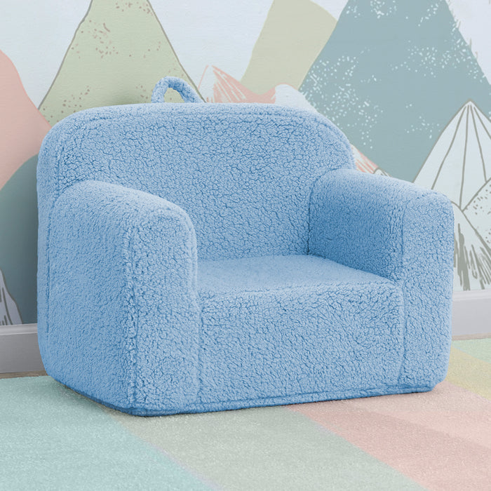 Powder Blue (1291) 2-Cozee Sherpa Chair for Kids