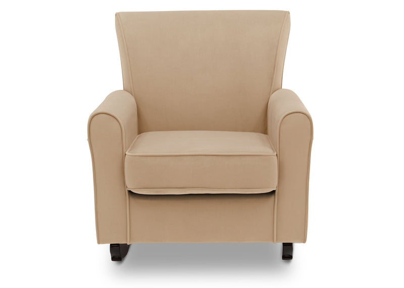 Beige armchair on a white background 13-Lancaster Rocking Chair featuring LiveSmart Fabric by Culp