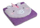 Purple Unicorn (1256) 10-Personalized Sherpa Throw Blanket with Storage Pocket for Kids