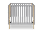 Grey with Natural (1359) 2-Gio Mini Crib with 2.75-Inch Mattress