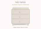 Soft Beige (1560) 19-Ari 3 Drawer Dresser with Changing Top