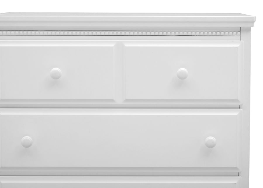Bianca White (130) 17-Emerson 3 Drawer Dresser with Changing Top and Interlocking Drawers