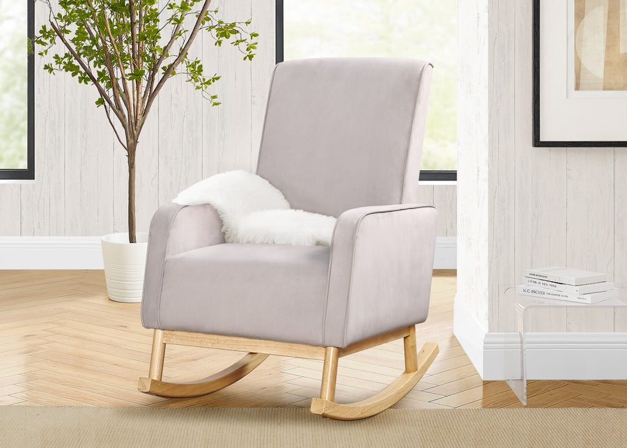 Cloud Grey with Natural (1435) 2-Drew Rocking Chair