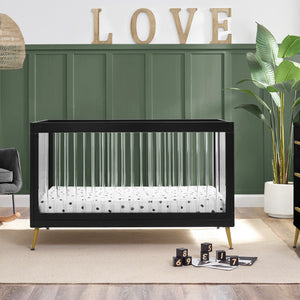 Ebony with Melted Bronze (1500) 13-Sloane 4-in-1 Acrylic Convertible Crib