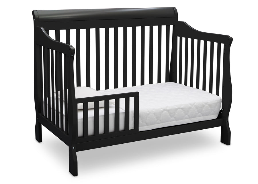 Black (001) 5-Canton 4-in-1 Crib