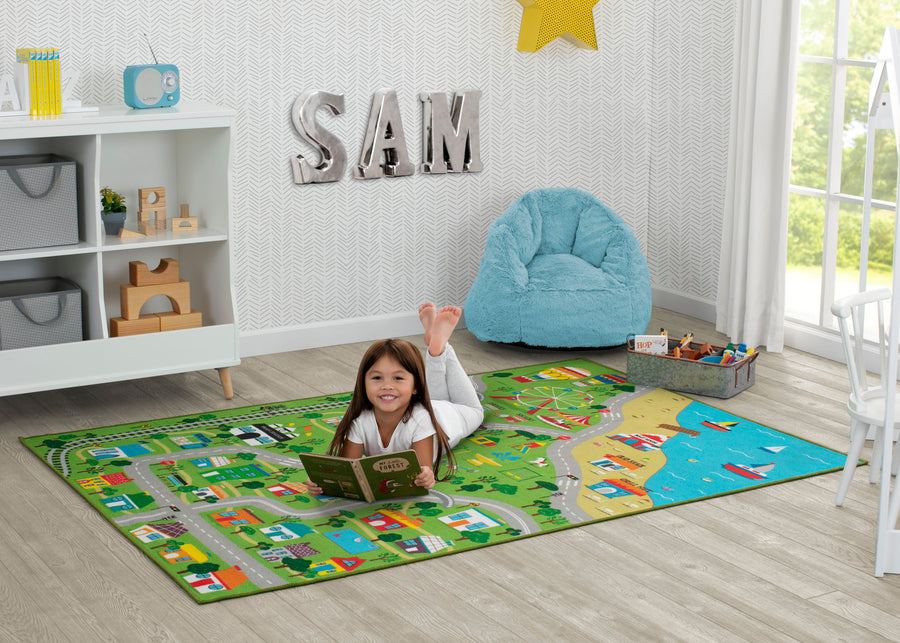 Extra Large Road Map Activity Rug for Girls and Boys - 78-inch L x 54-inch W 5-Extra Large Road Map Activity Rug for Girls and Boys - 78-inch L x 54-inch W