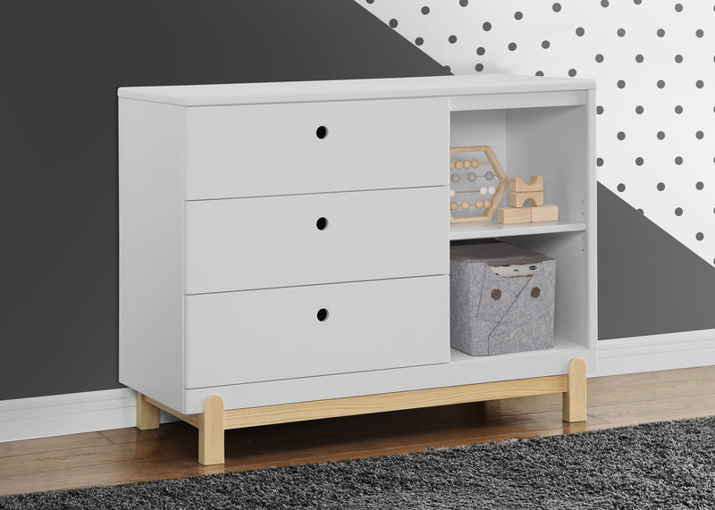 Poppy 3 Drawer Dresser with Cubbies 13-Poppy 3 Drawer Dresser with Cubbies