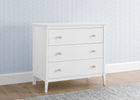 Bianca White with Natural (123) 1-Casey 3 Drawer Dresser