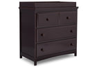Dark Chocolate (207) 9-Emerson 3 Drawer Dresser with Changing Top and Interlocking Drawers