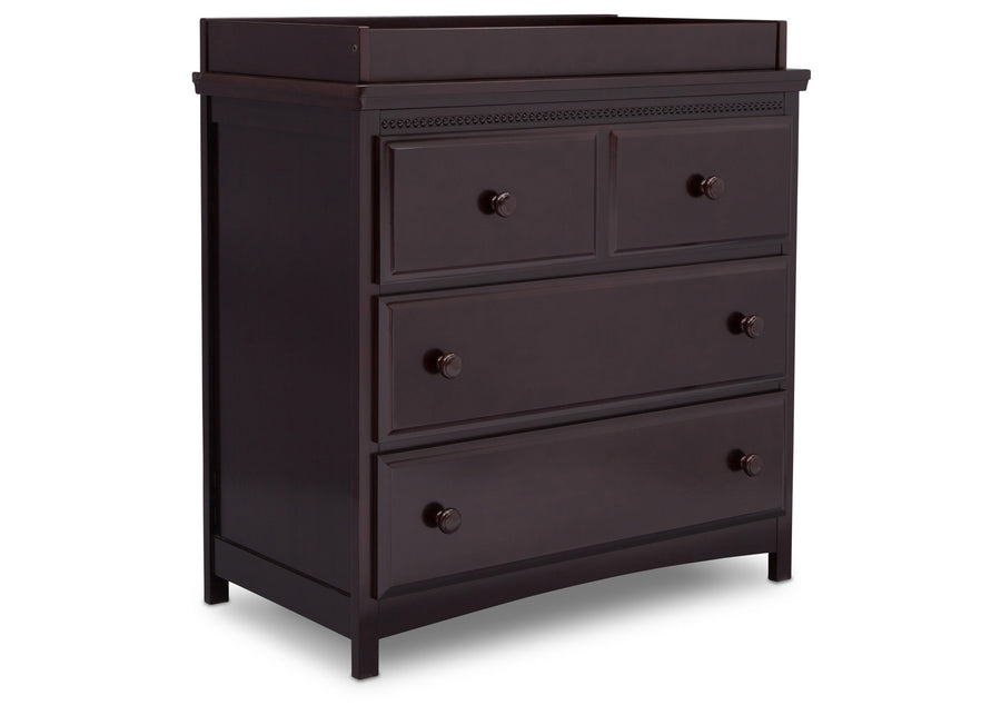 Dark Chocolate (207) 9-Emerson 3 Drawer Dresser with Changing Top and Interlocking Drawers