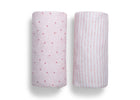 Pink Hearts & Stripes (3029) 4-babyGap Pink Hearts & Stripes 100% Organic Cotton Crib Sheets - 2 Pack