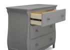 Grey (026) 4-Lancaster 3 Drawer Dresser with Changing Top and Interlocking Drawers
