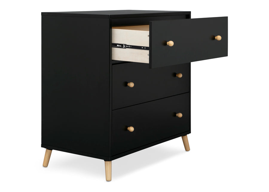 Ebony with Natural (1482) 4-Essex 3 Drawer Dresser with Interlocking Drawers