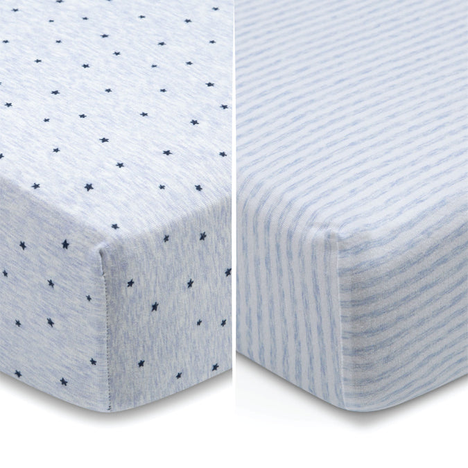 babyGap Blue Stars & Stripes 100% Organic Cotton Crib Sheets - 2 Pack 6-babyGap Blue Stars & Stripes 100% Organic Cotton Crib Sheets - 2 Pack