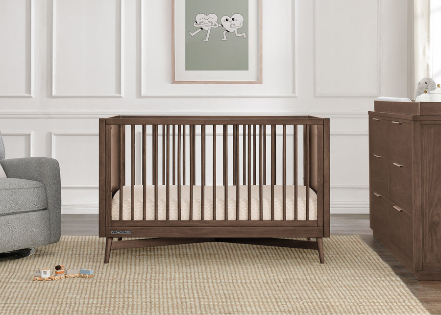 Teak Brown (1526) 1-Dylan 4-in-1 Convertible Crib