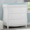 Bianca White (130) 13-Lancaster 3 Drawer Dresser with Changing Top and Interlocking Drawers
