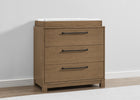 Aged Oak (845) 13-Rustic 3 Drawer Dresser with Interlocking Drawers