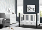 Bianca White with Textured Midnight Grey (181) 1-Miles 4-in-1 Convertible Crib