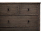 Rustic Grey (084) 5-Monterey 4 Drawer Dresser with Changing Top and Interlocking Drawers
