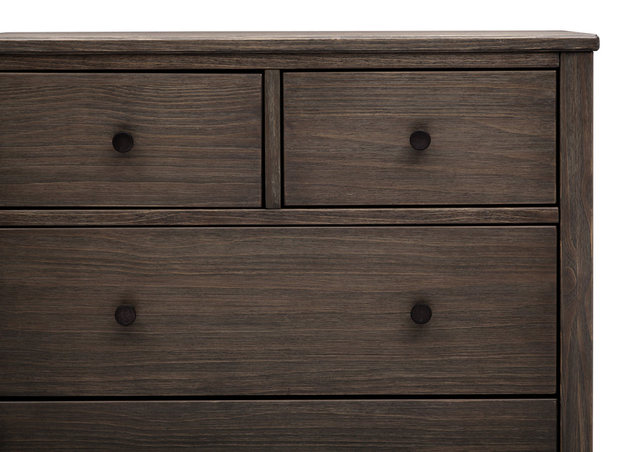 Rustic Grey (084) 5-Monterey 4 Drawer Dresser with Changing Top and Interlocking Drawers