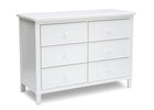 White (100) 3-Haven 6 Drawer Dresser with Interlocking Drawers