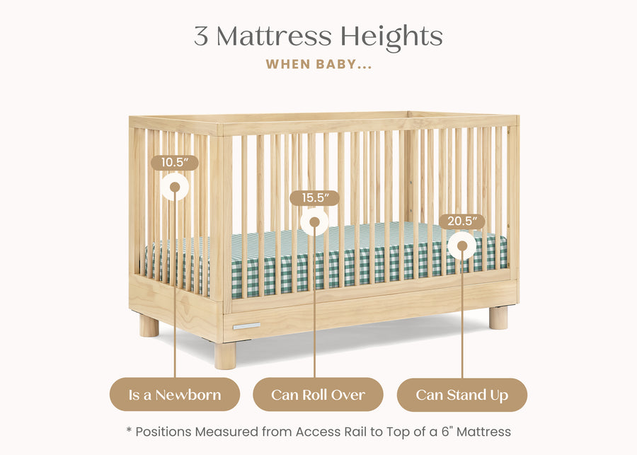 Natural Sandstone (1544) 5-Ari 4-in-1 Convertible Crib