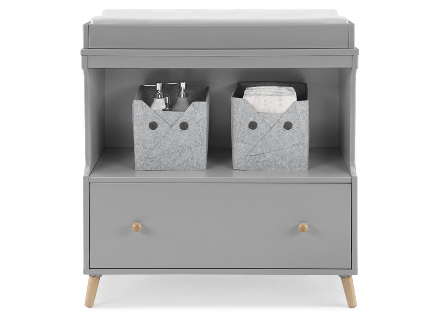 Grey with Natural (1359) 2-Essex Convertible Changing Table with Drawer