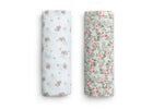 Pink Floral (3034) 2-Space Exploration Fitted Crib Sheets - 2 Pack