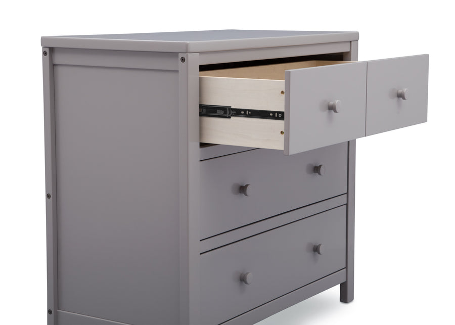 Grey (026) 9-3 Drawer Dresser with Interlocking Drawers