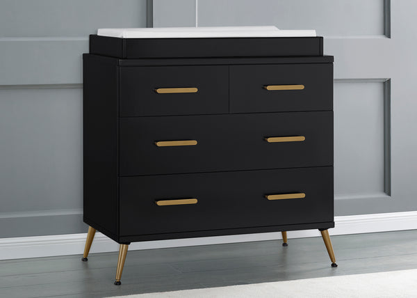 delta children sloane 4 drawer dresser with changing top Delta Children Sloane 4 Drawer Dresser with Changing Top and Interlocking Drawers