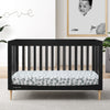 Midnight Grey with Natural (1372) 14-Austin Acrylic 4-in-1 Convertible Crib