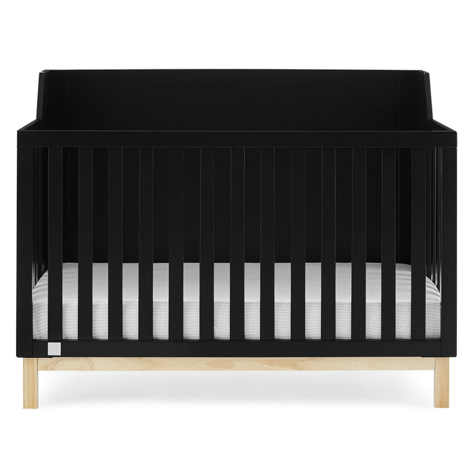 Black crib with white mattress on a white background 20-babyGap Oxford 6-in-1 Convertible Crib