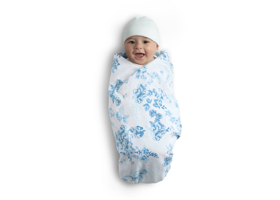 Blue Botanicals (3035) 7-100% Organic Jersey Cotton Baby Receiving Blankets - 2 Pack