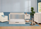 Soft Beige (1560) 1-Maya 5-in-1 Convertible Crib and Changer with Storage