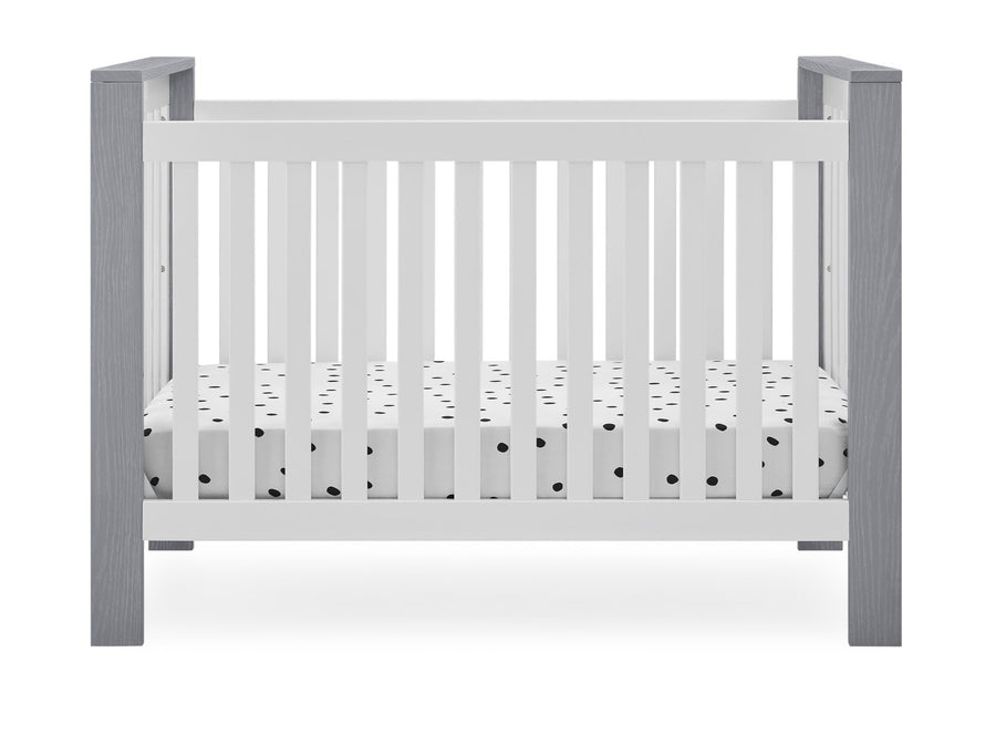 DCB: Bianca White with Textured Cloud (1426) 15-Miles 4-in-1 Convertible Crib