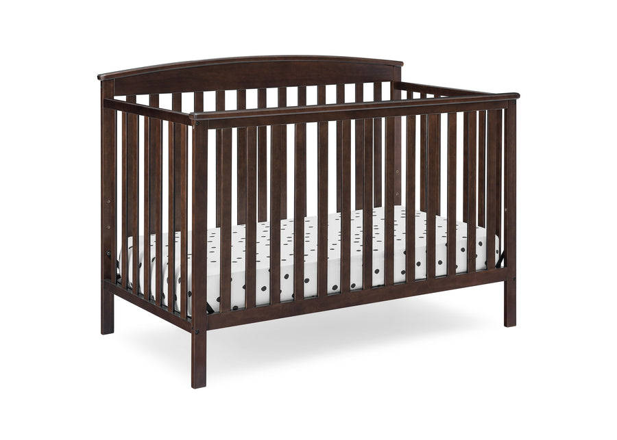 Walnut Espresso (1324) 44-Hanover 6-in-1 Convertible Baby Crib