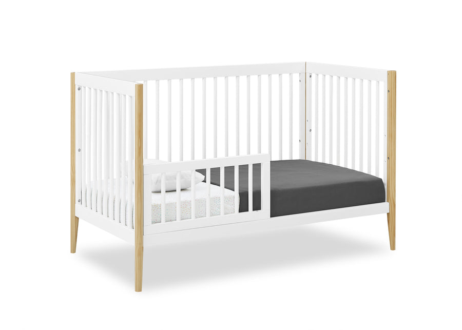 Bianca White with Natural (123) 49-Casey 6-in-1 Convertible Crib