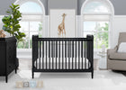 Black (001) 9-Saint 4-in-1 Convertible Crib