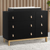 Ebony with Natural (1482) 15-babyGap Legacy 6 Drawer Dresser with Leather Pulls and Interlocking Drawers