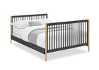 Charcoal Grey with Natural (1410) 14-Casey 6-in-1 Convertible Crib