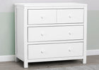 Bianca White (130) 1-3 Drawer Dresser with Interlocking Drawers